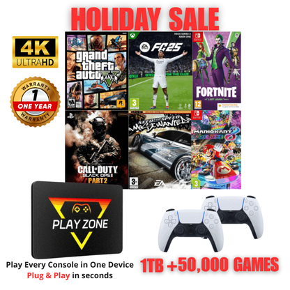 Play Every Console – PS5, Switch, Xbox & 50,000 Games in One with Playzone™ Super Console 1TB